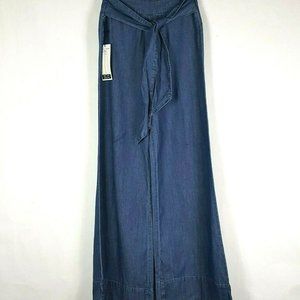 New Forever 21 Sz M Wide Leg Denim Pant High Waist